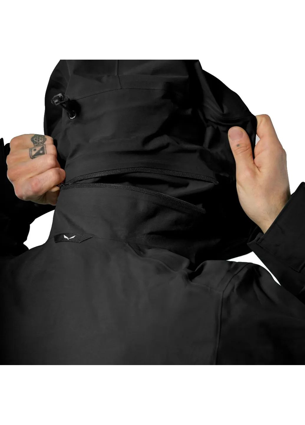 Черная демисезонная куртка ortles gtx 3l epe jkt mns Salewa