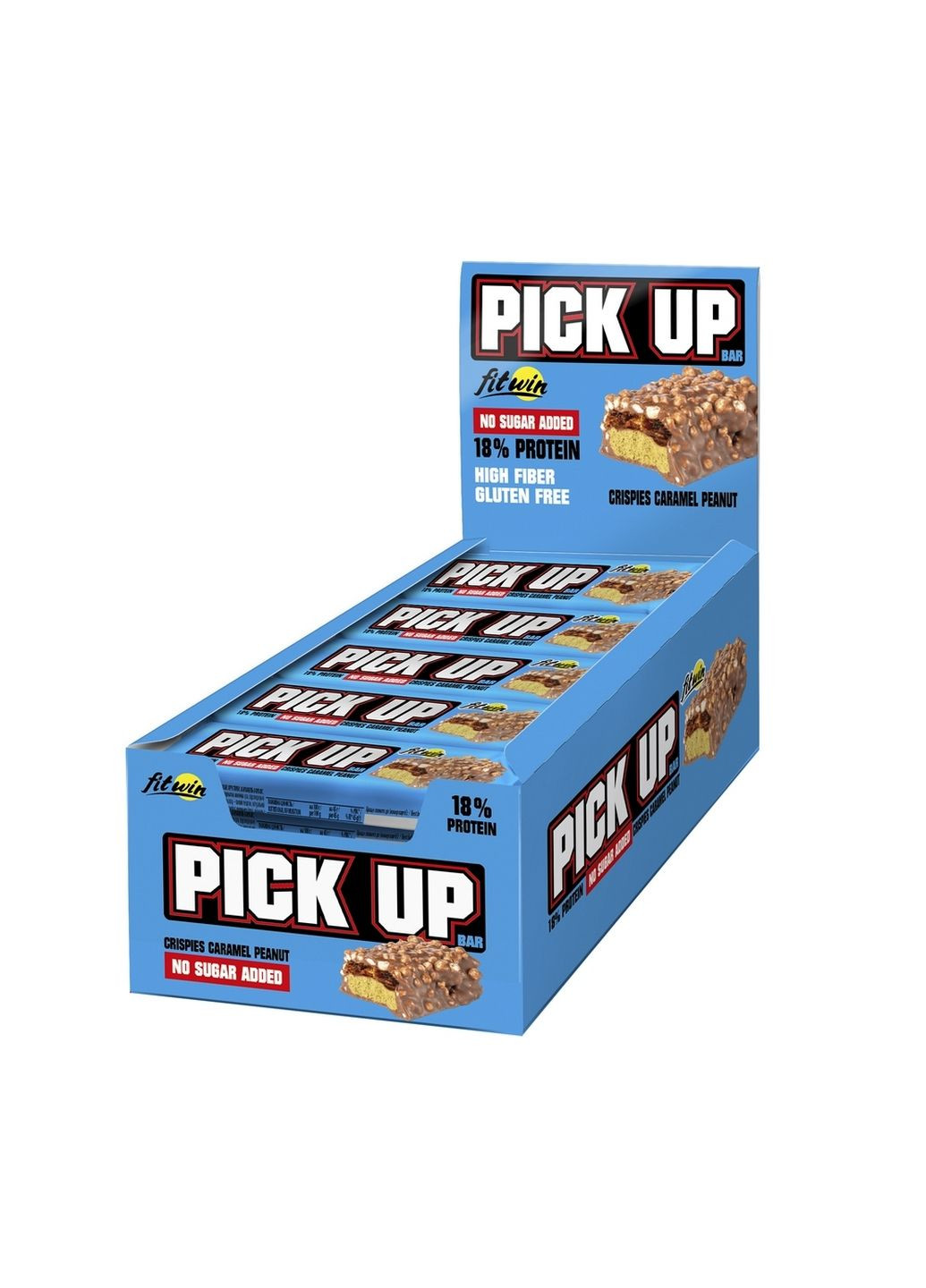 Батончик Pick Up, 20*45 грам - кранчі карамель та арахіс FitWin (315874547)
