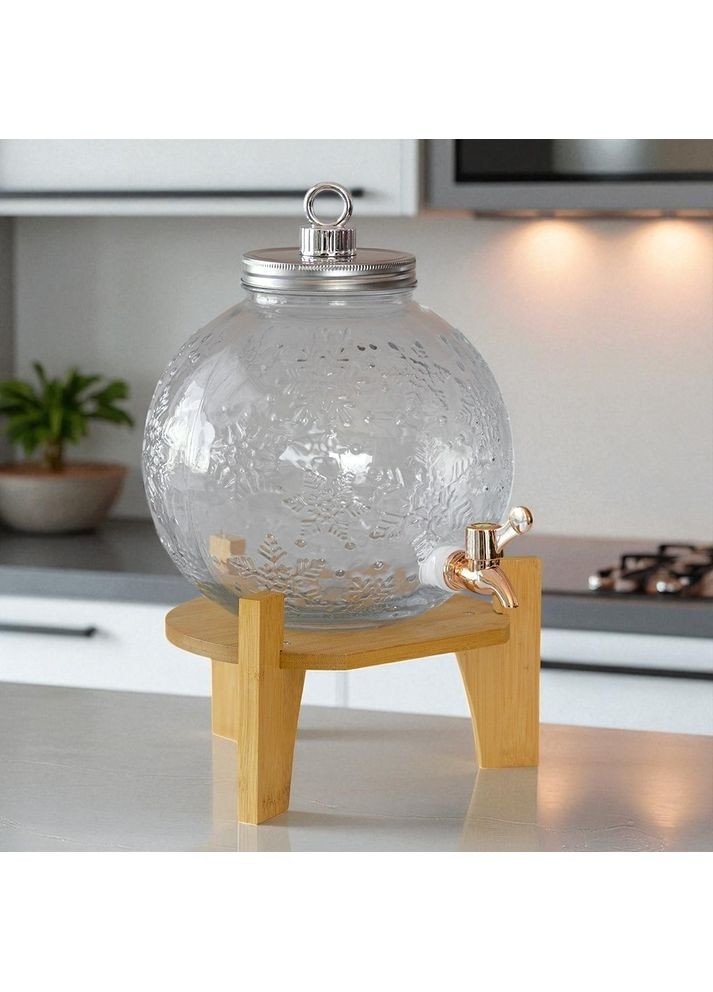 Лимонадница Хрустальные снежинки, 5,5л Home Decor (361020029)