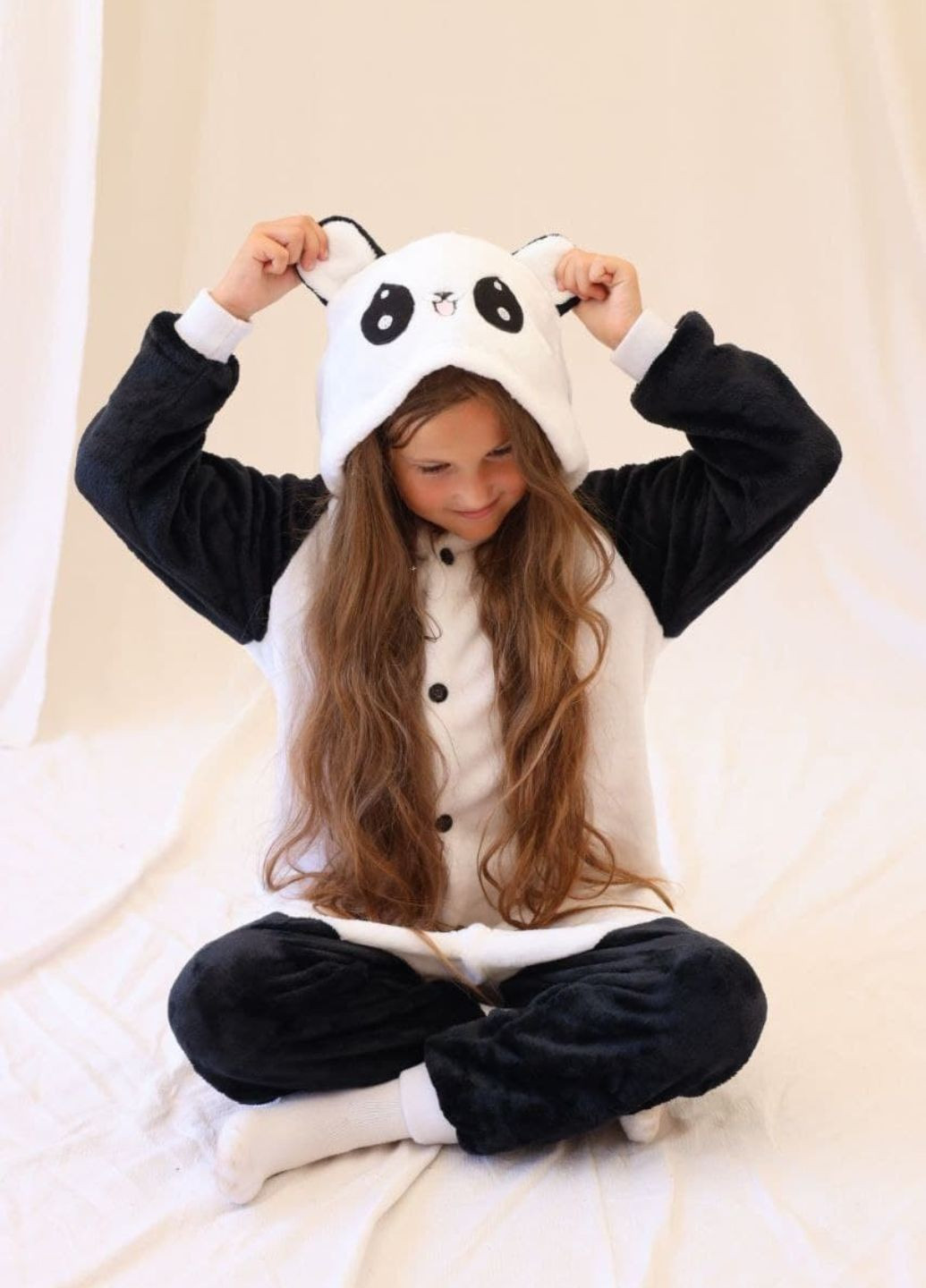 Кігурумі Панда весела з капюшоном і кишенями для дівчинки My Kigu (365703328)