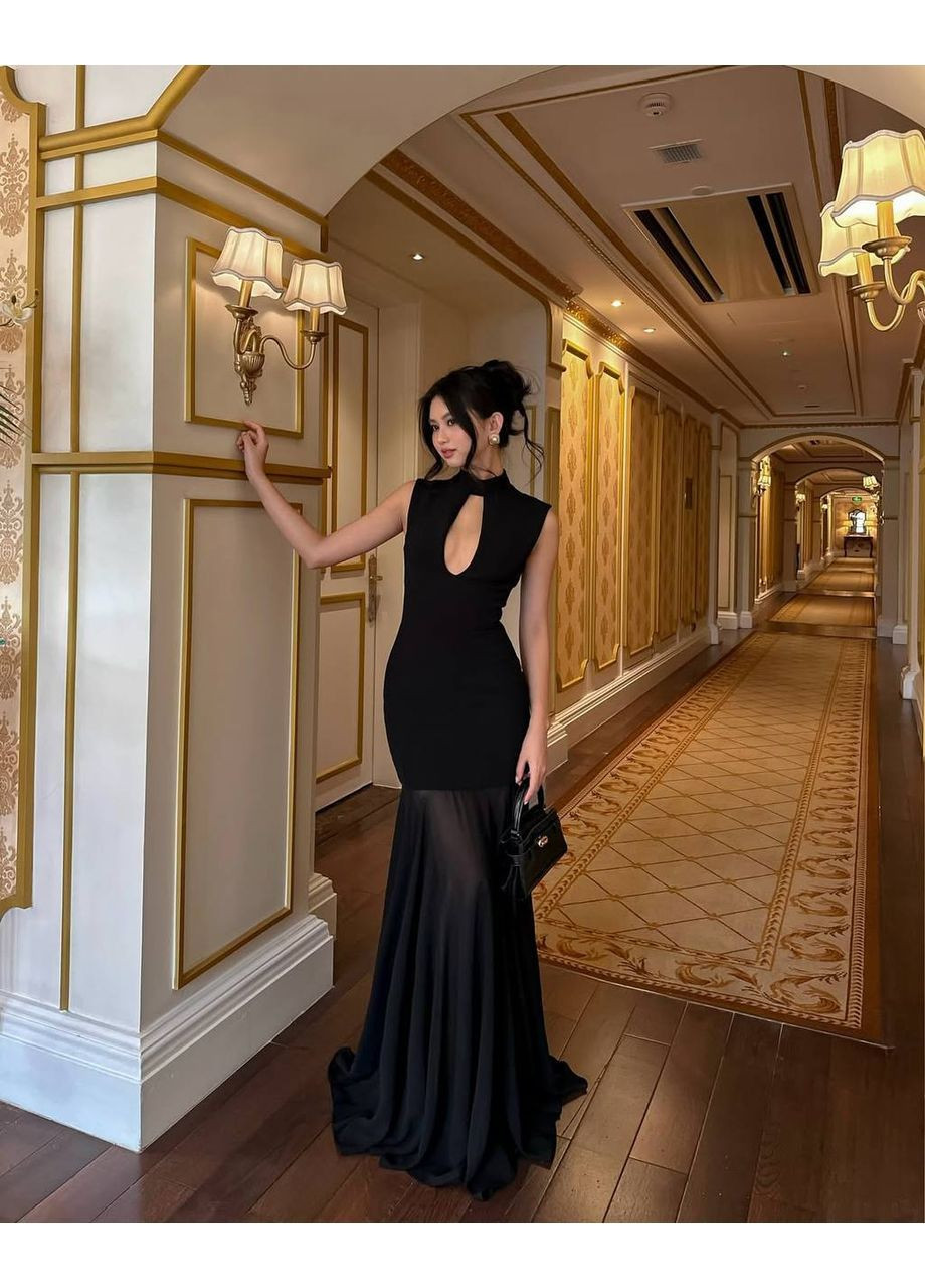 Чорна святковий, коктейльна, вечірня, кежуал жіноча сукня FINO Mode