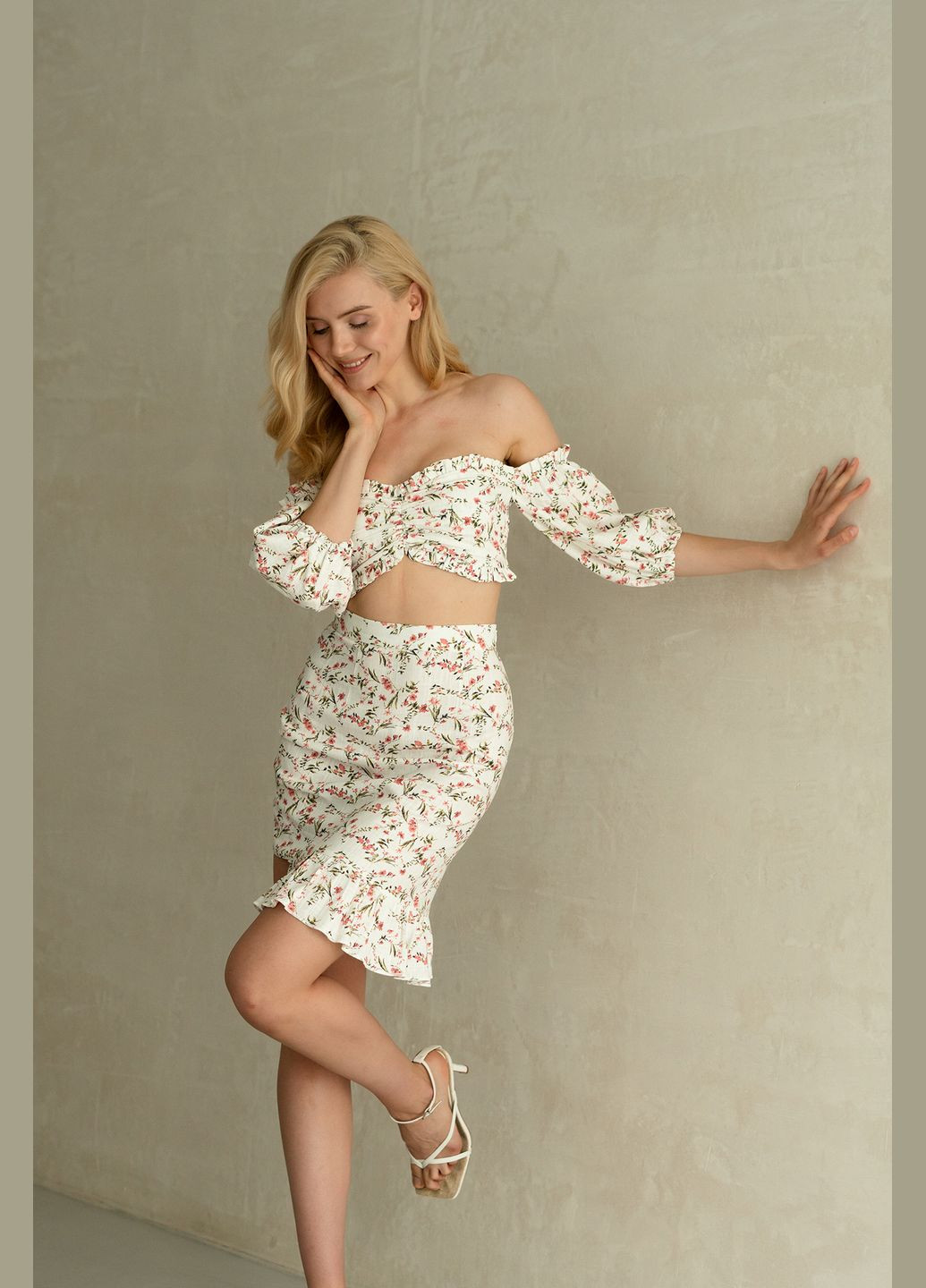 Спідниця жіноча літня c квітковим принтом Shape of Angel (298704539)