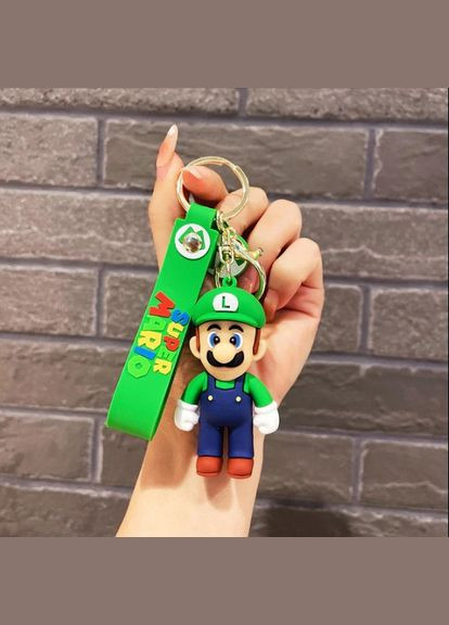 Супер Маріо Луїджі Super Mario Luigi дитячий брелок на рюкзак, ключі зелений капелюх Shantou (296266775)