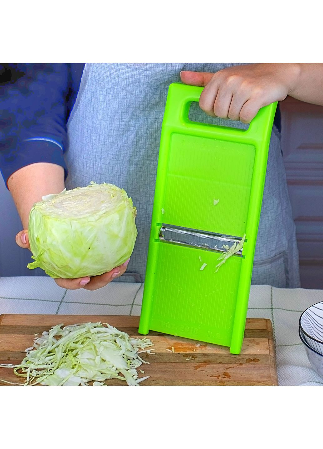 Ручная пластиковая шинковка с плавающим лезвием (34х14.5 см) Kitchette (327366488)