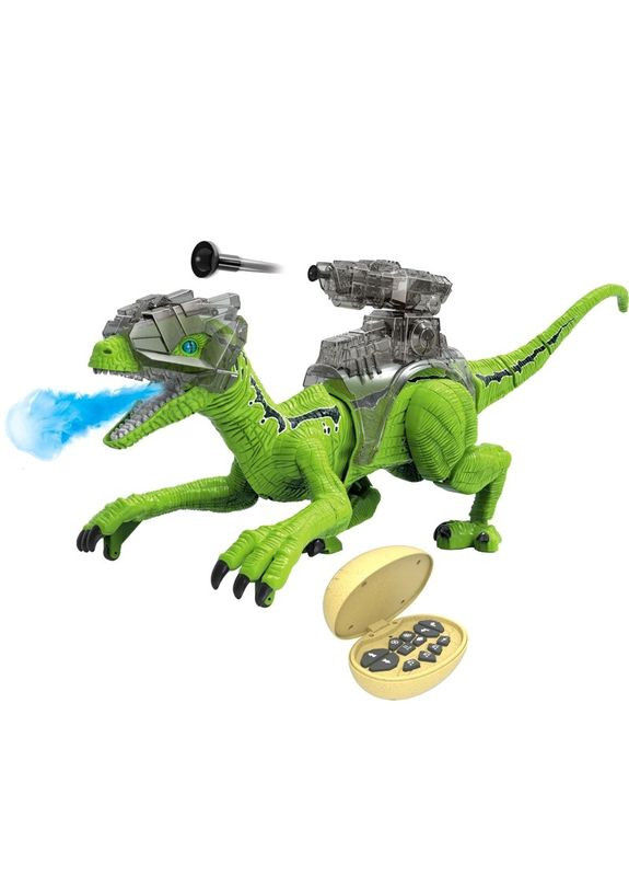 Радиоуправляемый динозавр Велоцираптор с паровым эффектом игрушка для мальчиков и девочек 52 см интерактивный робот Combuy (370603624)