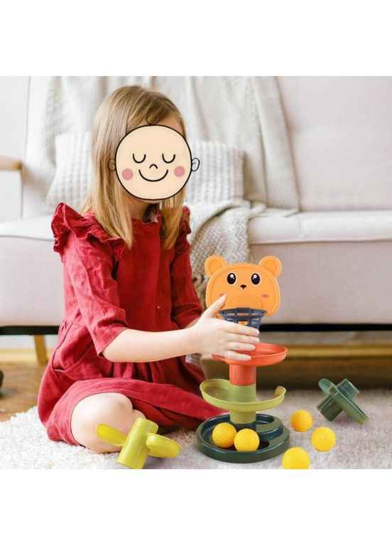 Дитяча розвивальна іграшка Taokey Rolling Ball Pile Tower 3 layers No Brand (366303704)