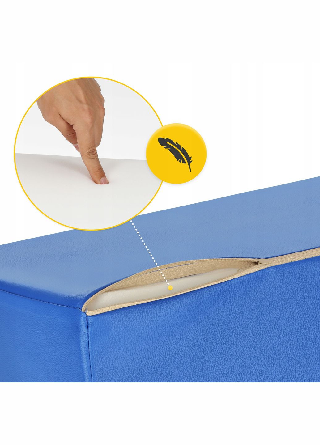 Клин для реабілітації та масажу 54 x 22 x 12 см Blue (P-5905973403023) 4FIZJO (304252675)