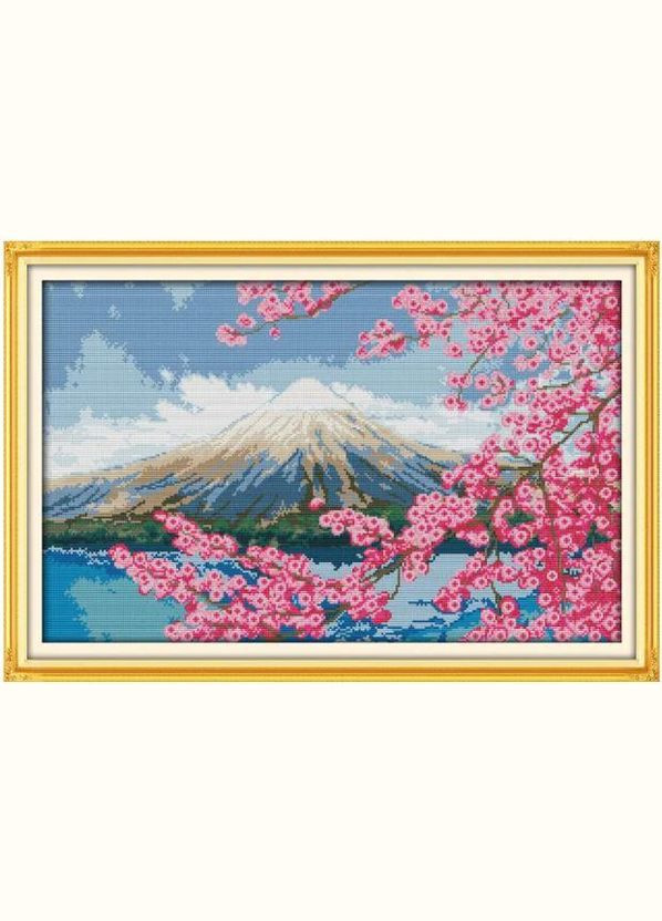 Набір для вишивання за нанесеною на канву схемою "Mount Fuji". AIDA 14CT printed 59*40 см Joy Sunday (313613520)