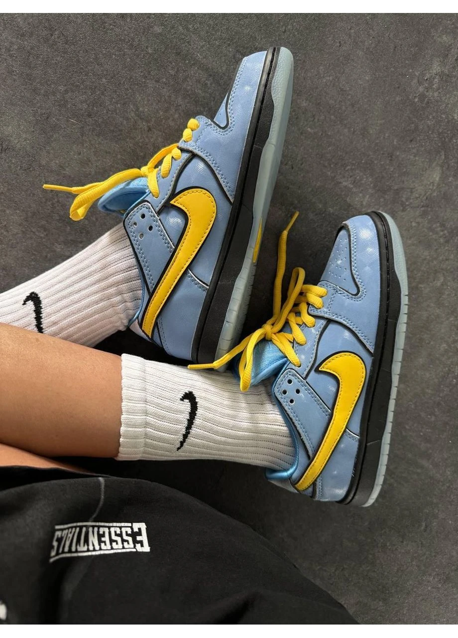 Комбіновані кросівки чоловічі nike sb dunk powerpuff girls bubbles. найк сб данк демісезон No Brand