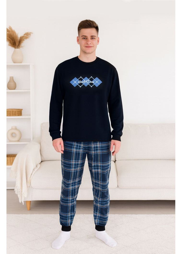 Піжама чоловіча 08-3435-09Н чорнильний клітина Авекстекс (369489302)