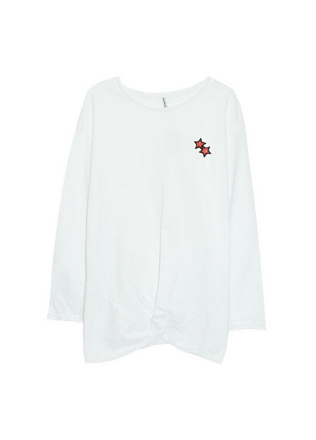 Белый свитшот Stradivarius однотонный (350948588)