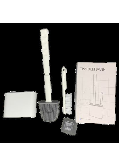 Набір туалетний органайзер йоржик із підставкою силіконовий плоский для миття унітаза підвісної щітка No Brand (315883042)