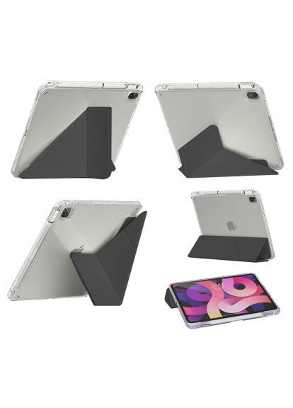 Чехол для планшета iPad Air (4/5) 2020/2022 10.9" Black (711102) BeCover Ultra Slim Origami Transparent Apple Pencil Apple (366697264)