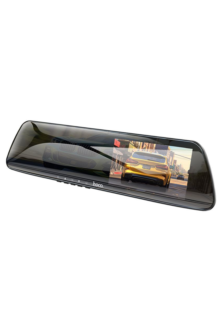 Відеореєстратор DV4 4.5-inch rearview mirror driving recorder(dual-channel) Black (6942007616782 ) Hoco (302801457)