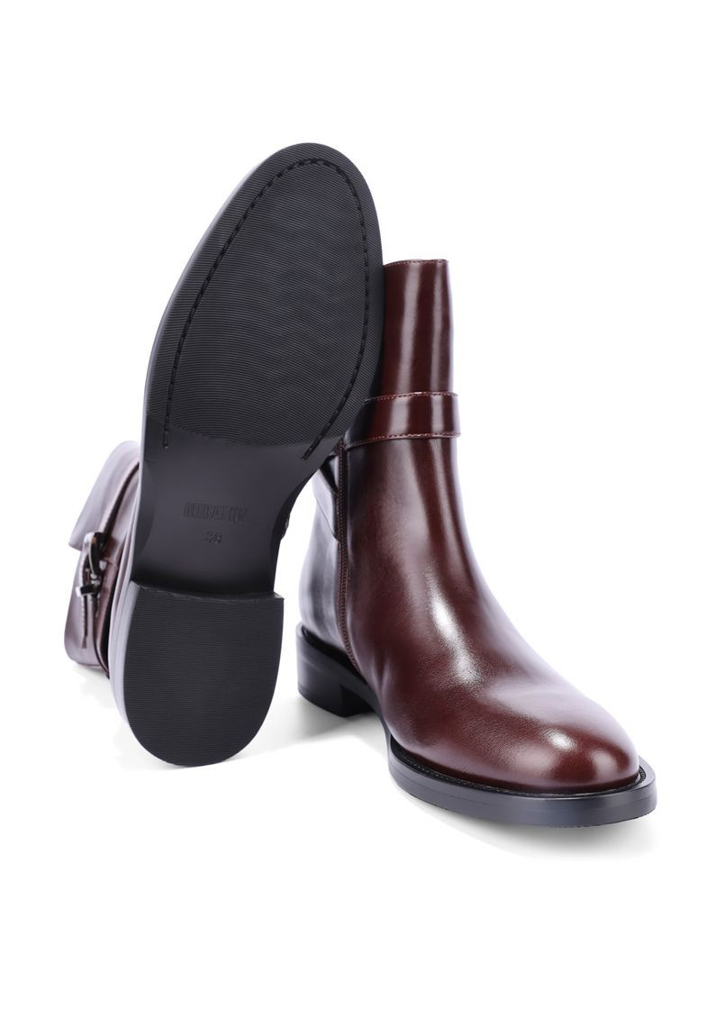 Жіночі Черевики JC043-6B Коричневий Масло шкіра MIRATON (365434784)