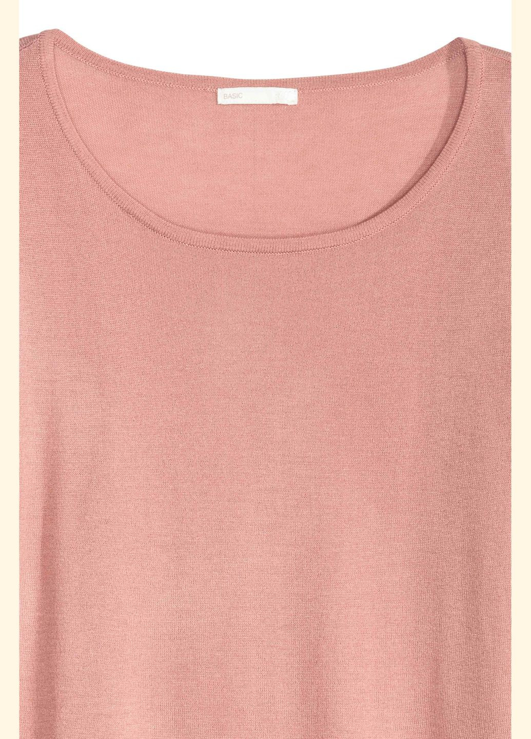Лонгслив,бледно-розовый, Basic H&M (283296136)