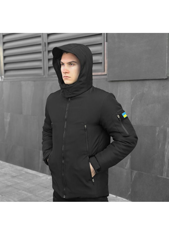 Чорна зимня куртка motive зима b2 чорний Pobedov