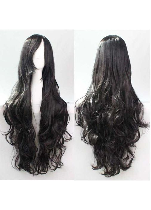 Парик волнистый аниме 80 см косплей "Голубой" No Brand (366892025)