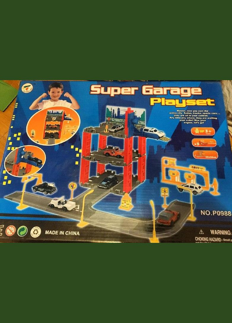 Паркінг з запуском (+7 машинок, коробка) P884-A р. 60*41*8,5 див. P884-A No Brand (301648955)