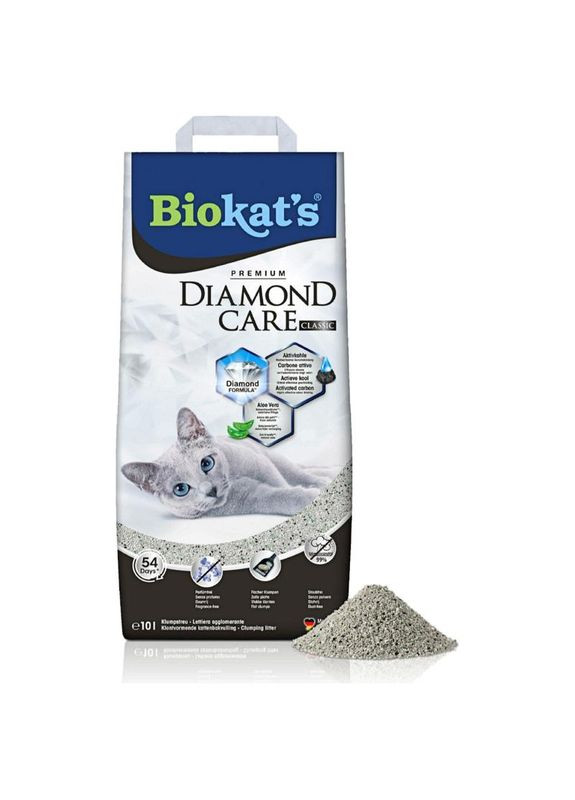 Наповнювач Diamond Care Classic для кішок бентонітовий 10л Biokat's (282026551)