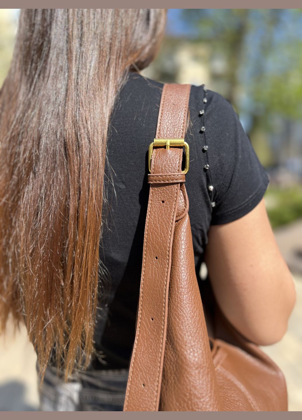 Женская сумка Hobo коричневая No Brand (290194550)