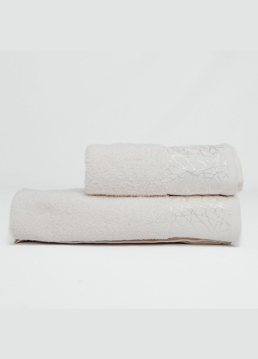 Набір Махрових рушників " ", Махра,Молочний,50/90 і 70/140,8035 Lelit молочний