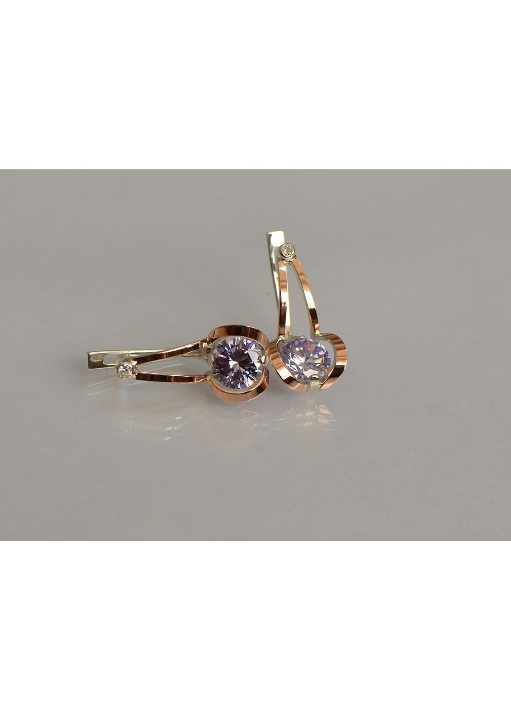 Серебряные серьги с пластинами из золота Silver Style (367112766)