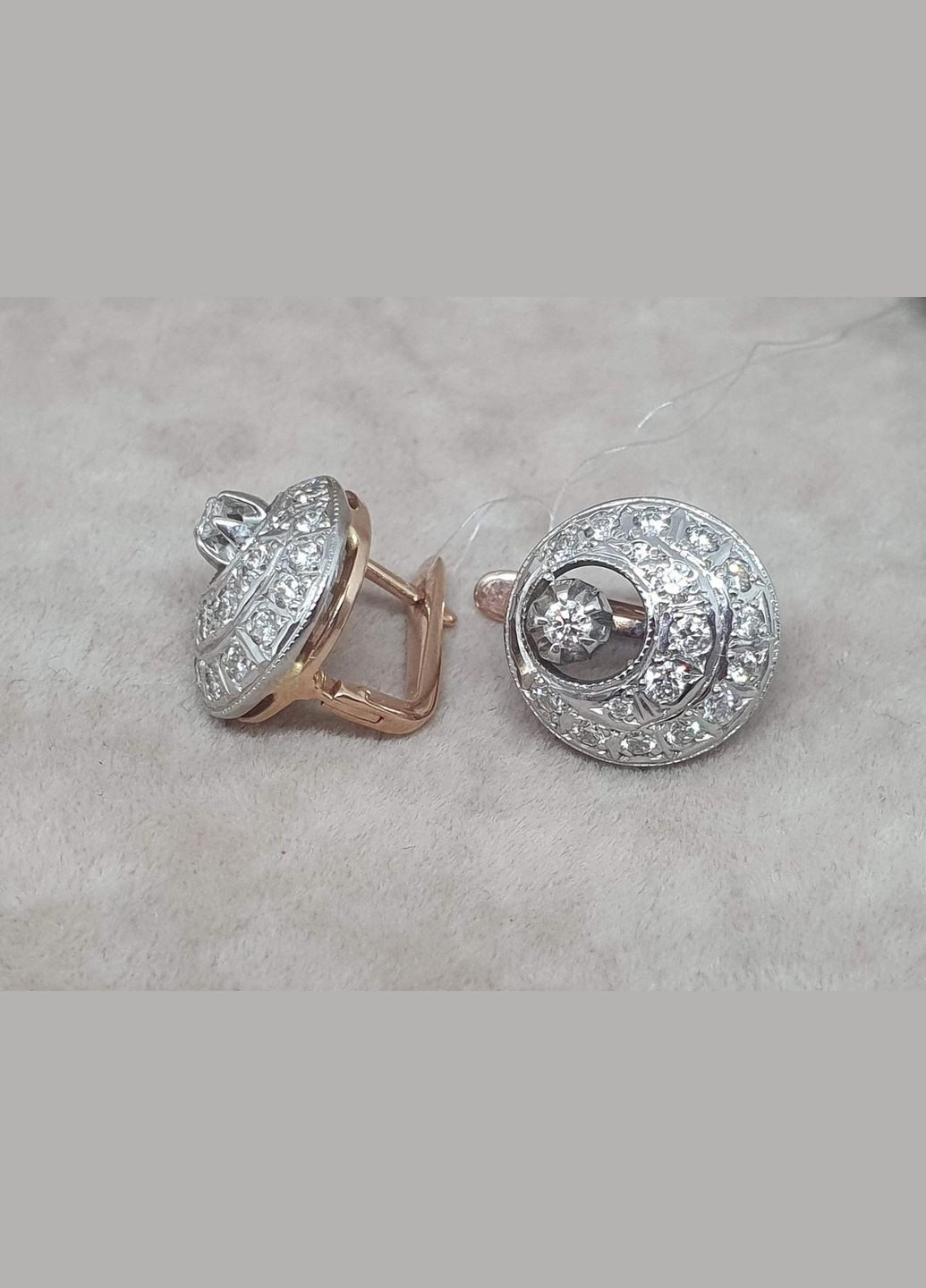 Золотые серьги с бриллиантами. 8В410228336/10 Qvaliz (316131696)