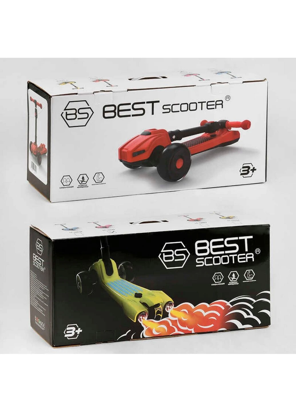 Самокат трехколесный детский складной 67-79х60х16 см Best Scooter (289364602)