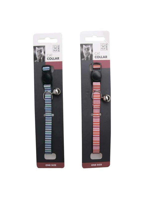 Lines Cat Collar - Ошейник с принтом полоски и колокольчиком для кошек 20-30 см (6953182719489) M-Pets (327391782)