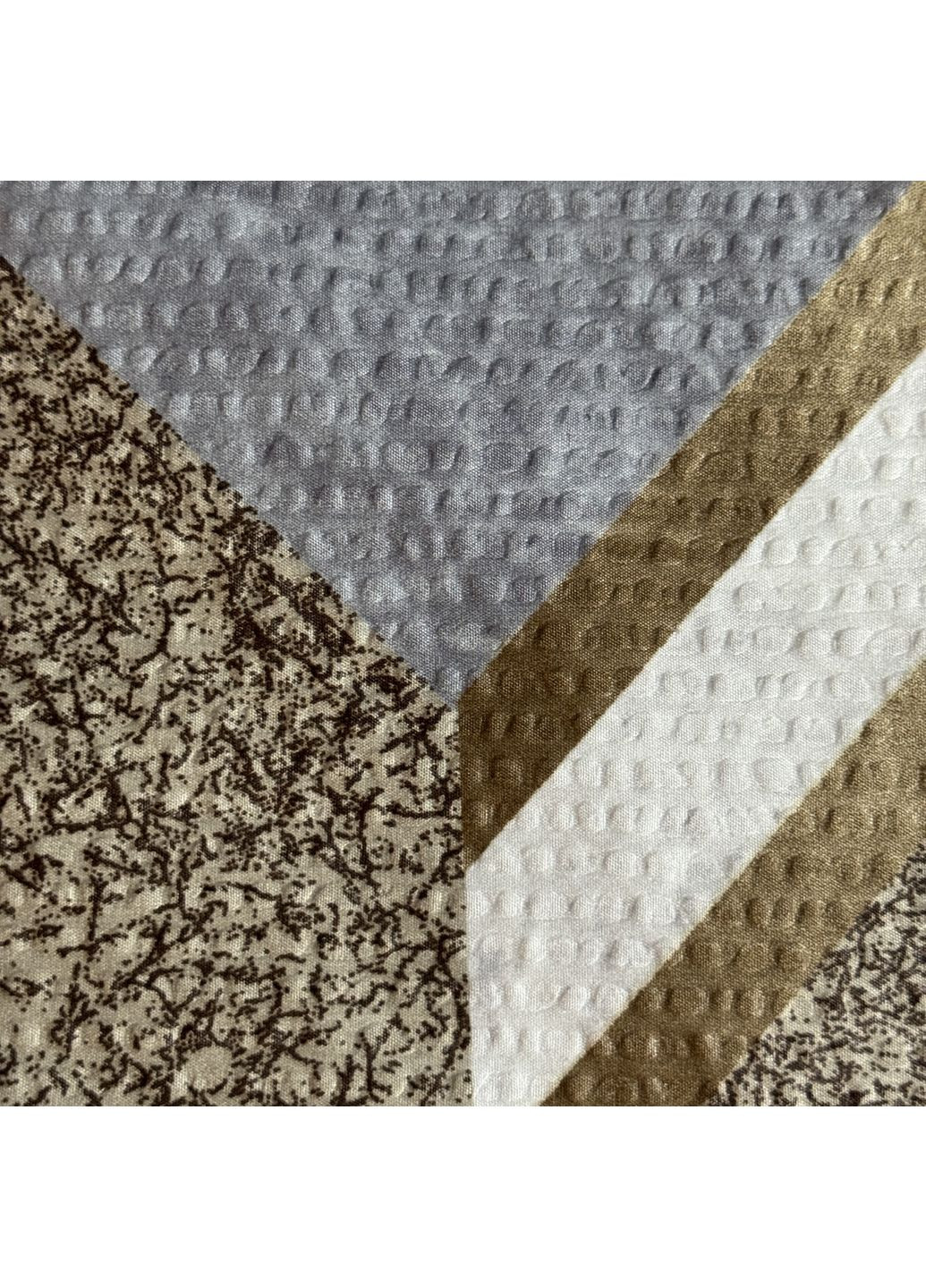 Комплект постільної білизни полуторний різнокольоровий Геометрія Жатка 67229 Ananasko (361854560)