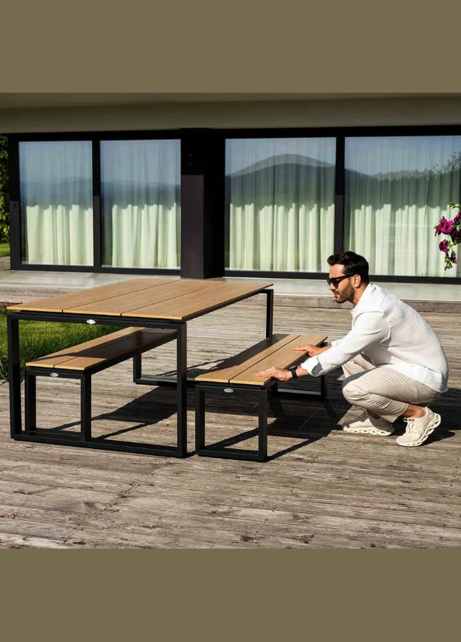 Набір садових меблів Trento стіл + 2 лавки Di Volio (322415173)