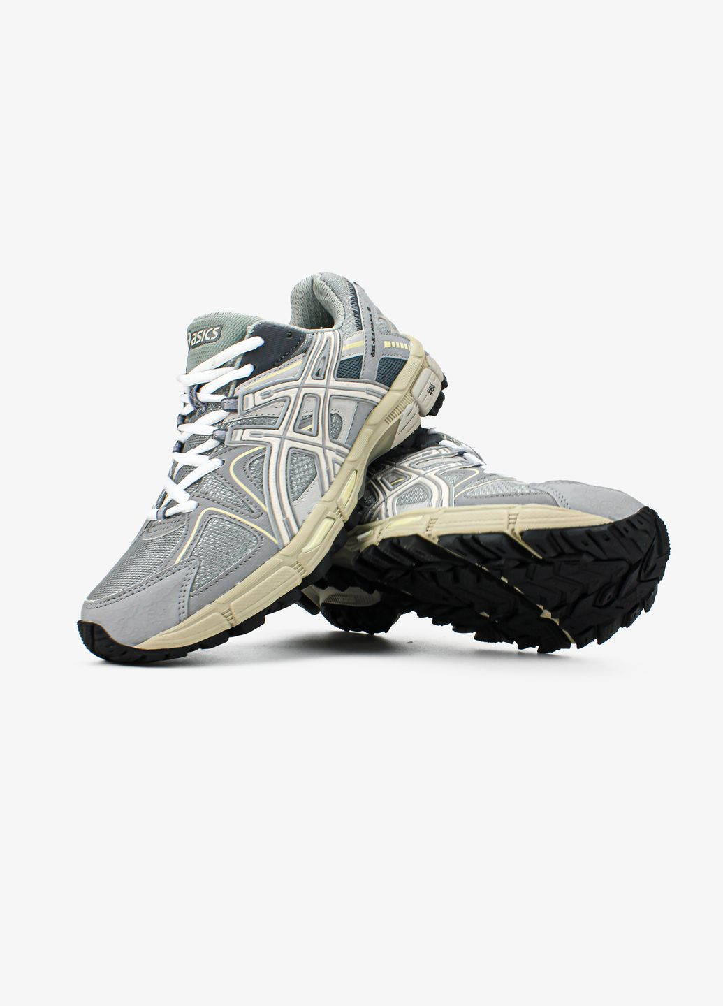 Сірі всесезон кросівки чоловічі і жіночі Asics Gel-Kahana 8 gray beige | Асікс Гель-Кахана 8 сірі бежеві