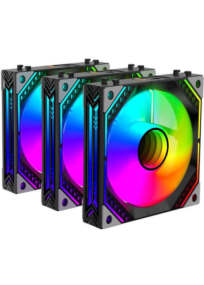 Кулер корпусной Air Cool Magic Mirror ACF120MB-ARGB Black (-ACF120MB-ARGB) 2E (322936969)