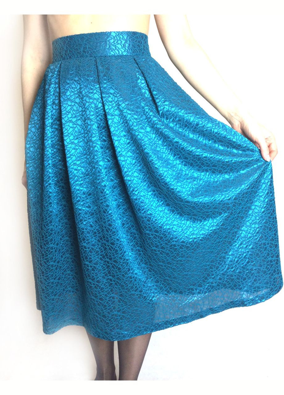 Спідниця жіноча міді в складку з кишенями Ю93 2 Льва (342415127)