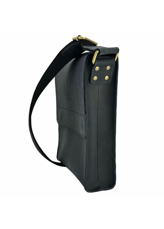 Сумка кожаная клапан (Черная мат) LQ 826110 (299338894)