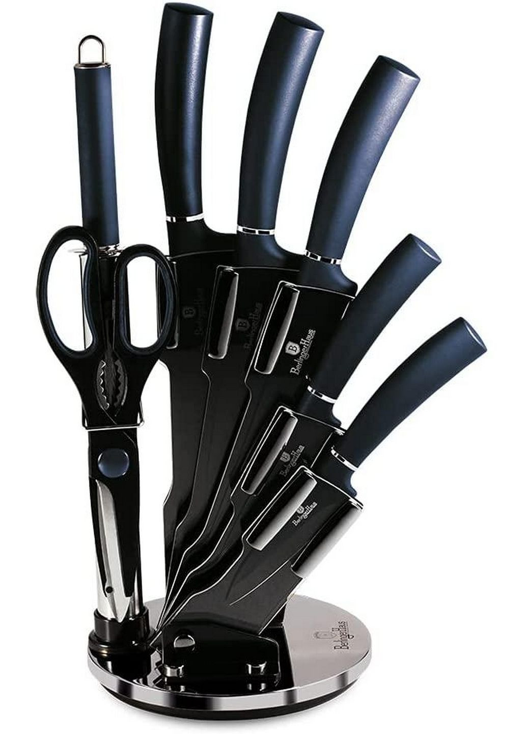 Набір ножів 8 предметів metallic line aquamarine edition Berlinger Haus синіти,