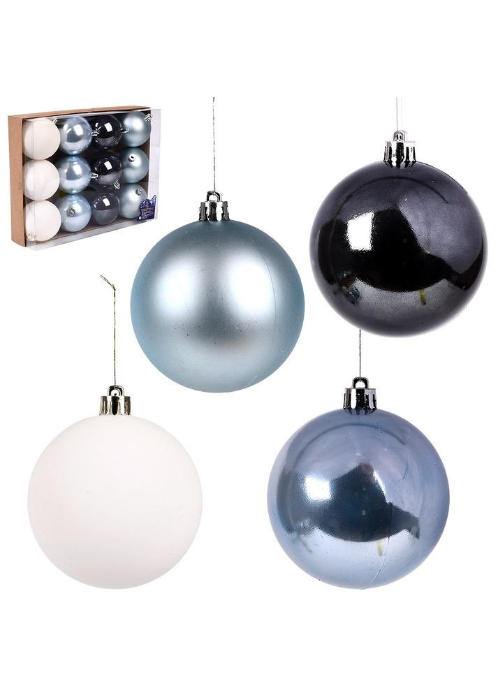 Ялинкові кульки 8см 12шт/уп Home (349724001)