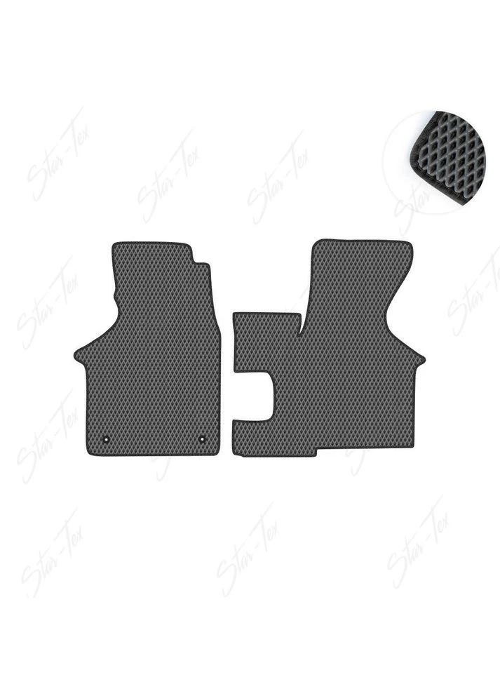 Комплект килимків на 1-й рядок на Volkswagen T4 Transporter (1995 - 2005) 1+1 МКПП EVA/Ромб Сірий + Чорний Star-Tex (385053746)