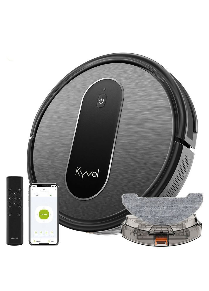 Робот пылесос Cybovac D10 Random/250ml+200ml/2600mA/2000pa/Google Assistant,Amazon Alexa\Black Kyvol (314835455)