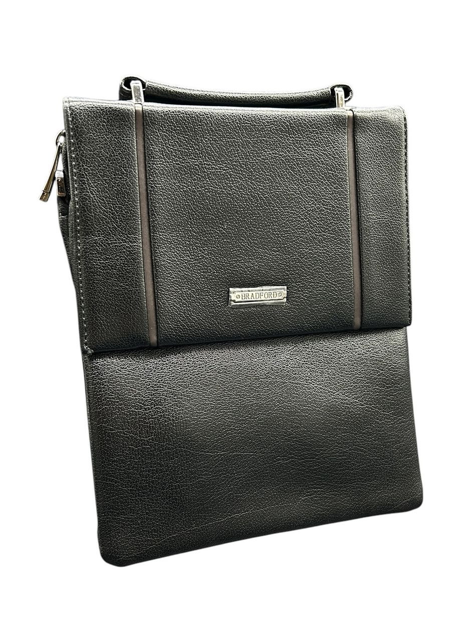 Мужская сумка из эко-кожи Bradford ST9931-2 черная 26 x 20,5 x 5 Cantlor (369475450)