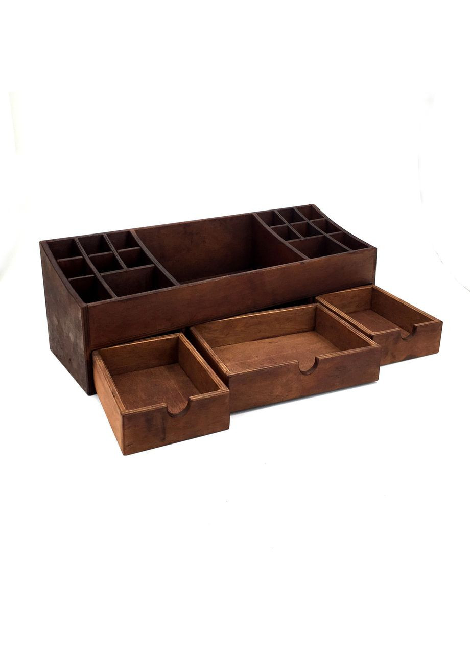 Настольный органайзер из дерева Адолфо капучино (КНЦ-008409) No Brand (328228371)