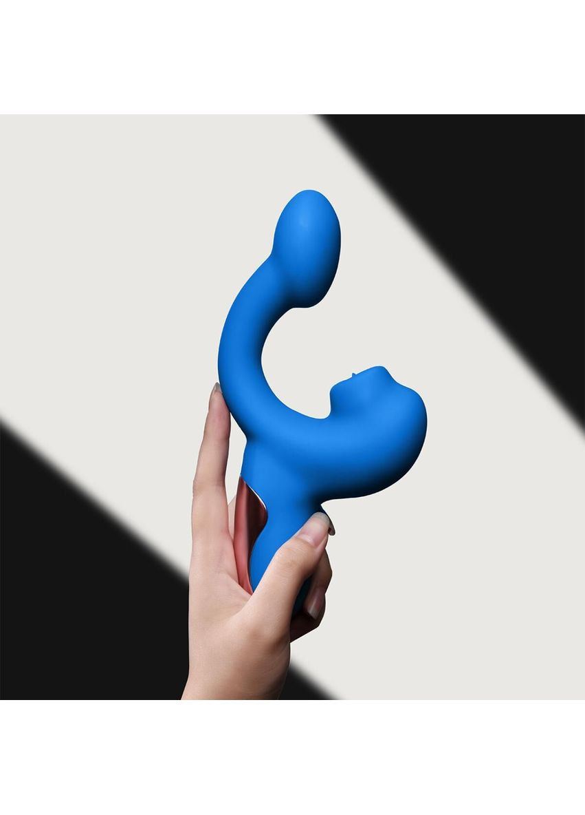 Смарт-вибратор Ponder Blue, двойная стимуляция, виброяйцо+язычок для клитора Magic Motion (373019506)