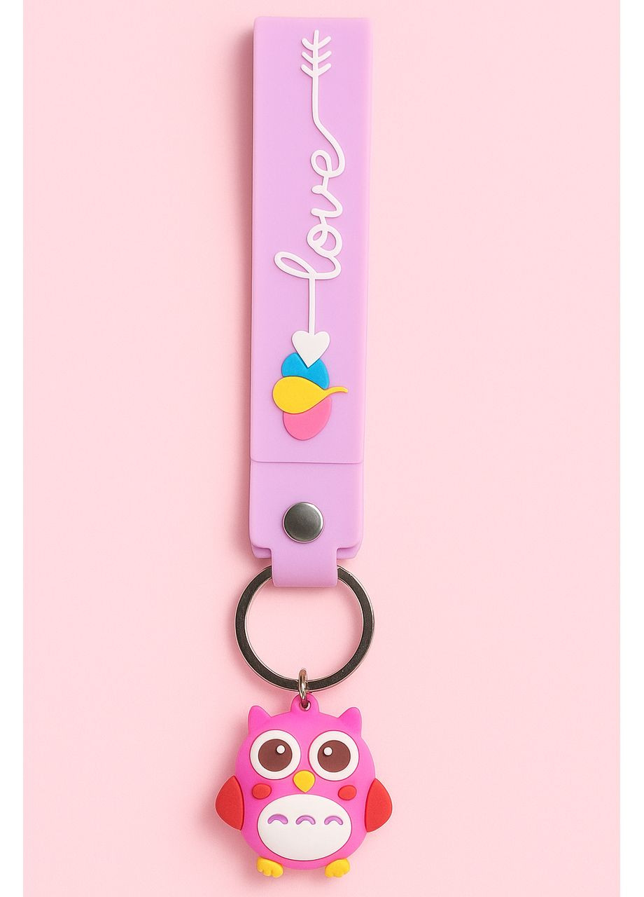 Брелок-сова с ремешком "Love" Фиолетовый No Brand (355794623)