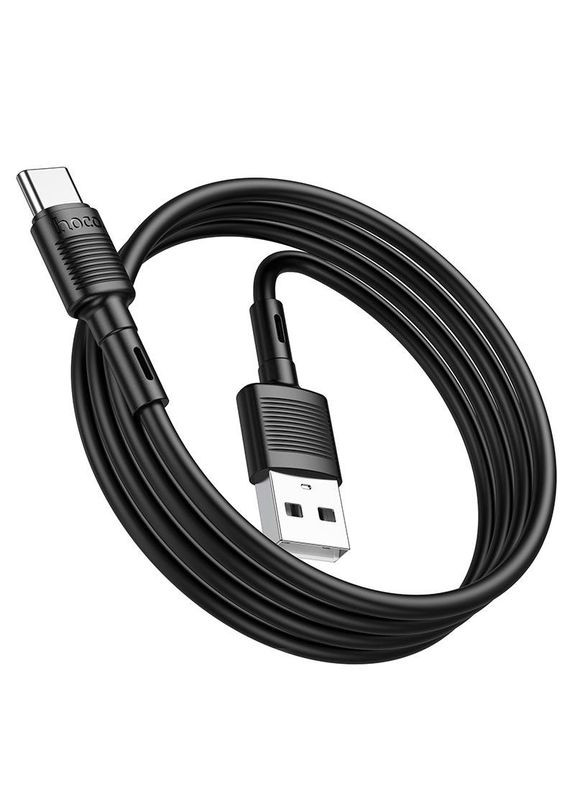 Кабель силіконовий TypeC Victory charging data cable X83 1 м чорний Hoco (293345655)