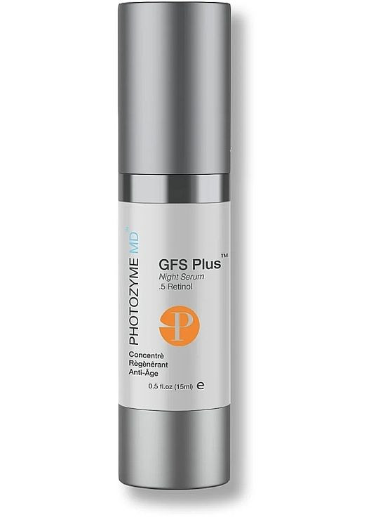 Сироватка для обличчя з ретинолом (міні) GFS Plus Night Serum 0.5% Retinol 15ml (1544116-44434033) Photozyme MD (369560008)