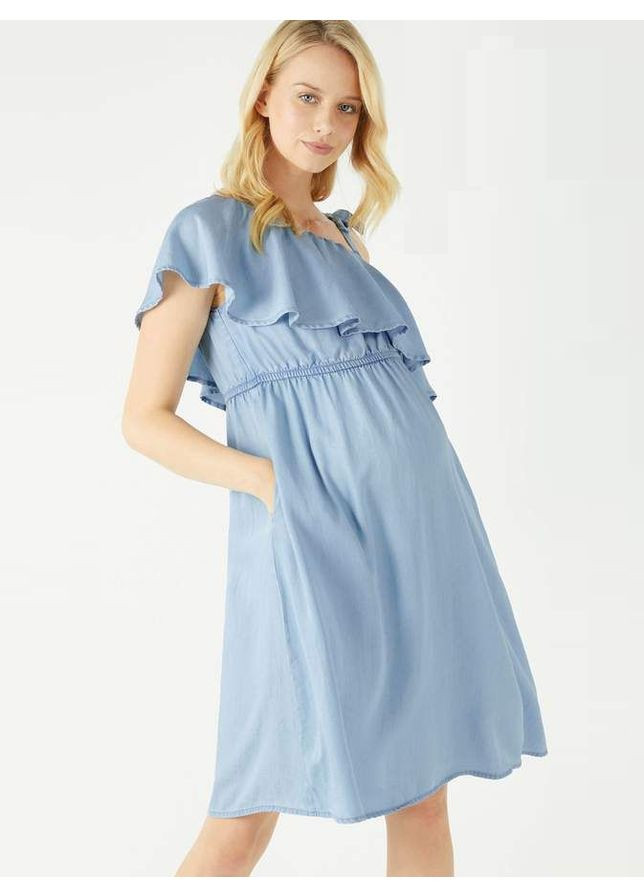 Блакитна сукня для вагітних Mama Licious