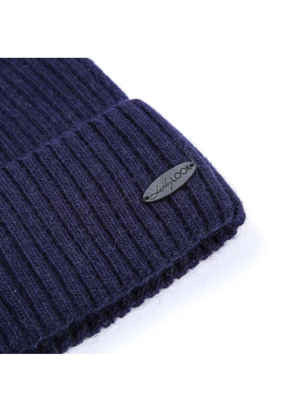 Шапка бини женская шерсть синяя FREDERICK LuckyLOOK 040-427 (362576612)