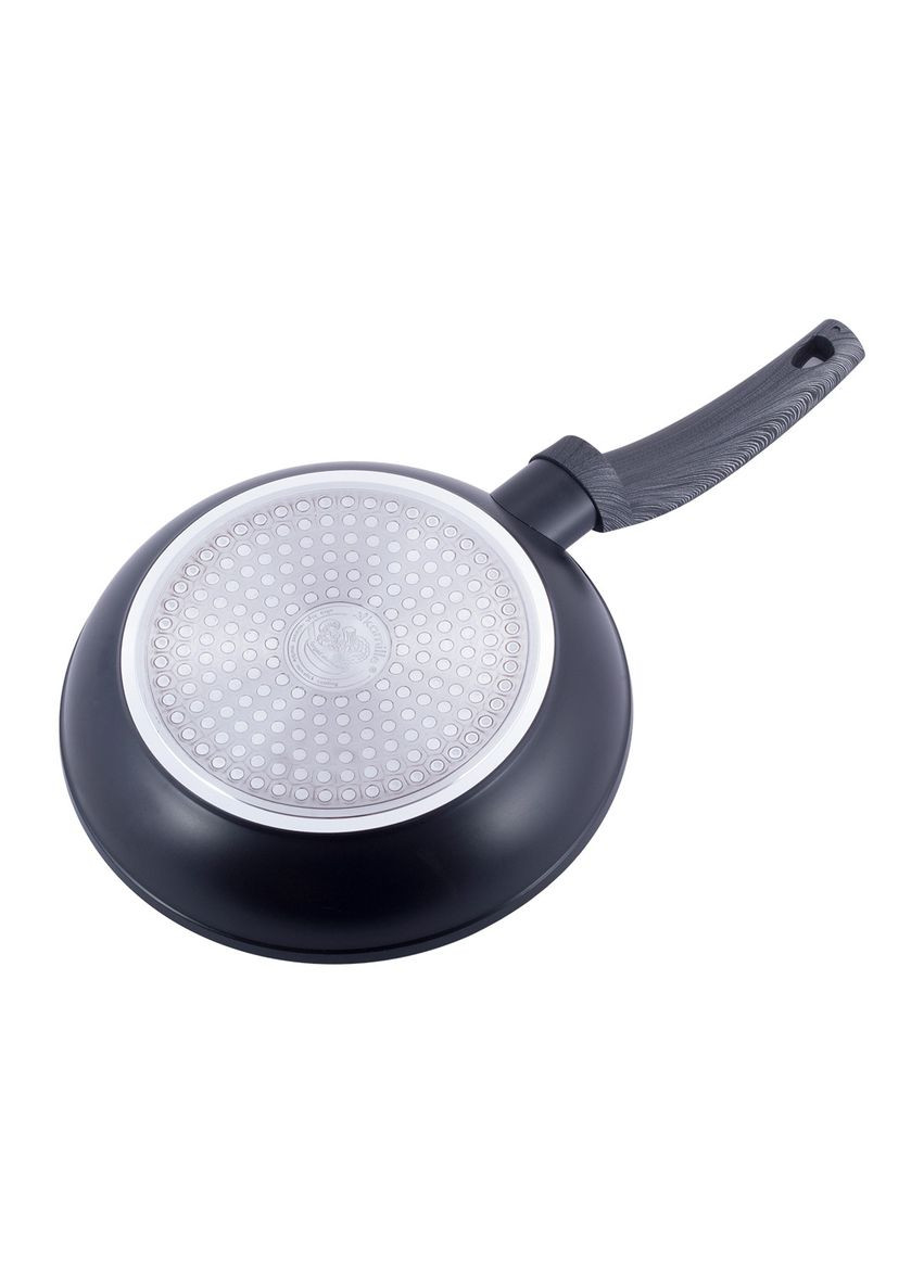 Сковорода 20см з антипригарним покриттям Black marble з алюмінію для індукції і газу KM-4121 Kamille (371898251)