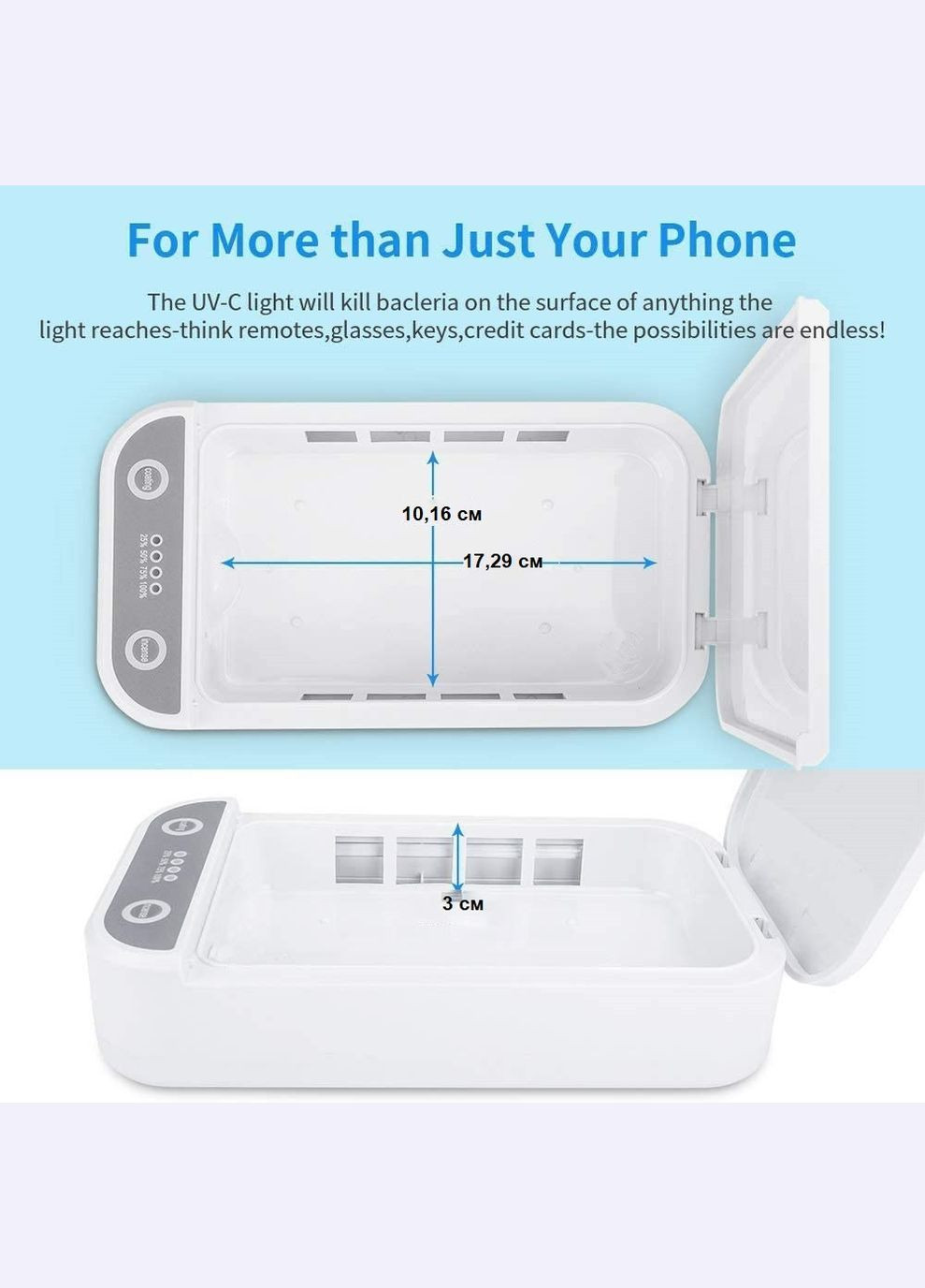 Багатофункціональний УФ стерилізатор ST801 з бездротовою зарядкою UV Sterilizer Black VHG (360771916)